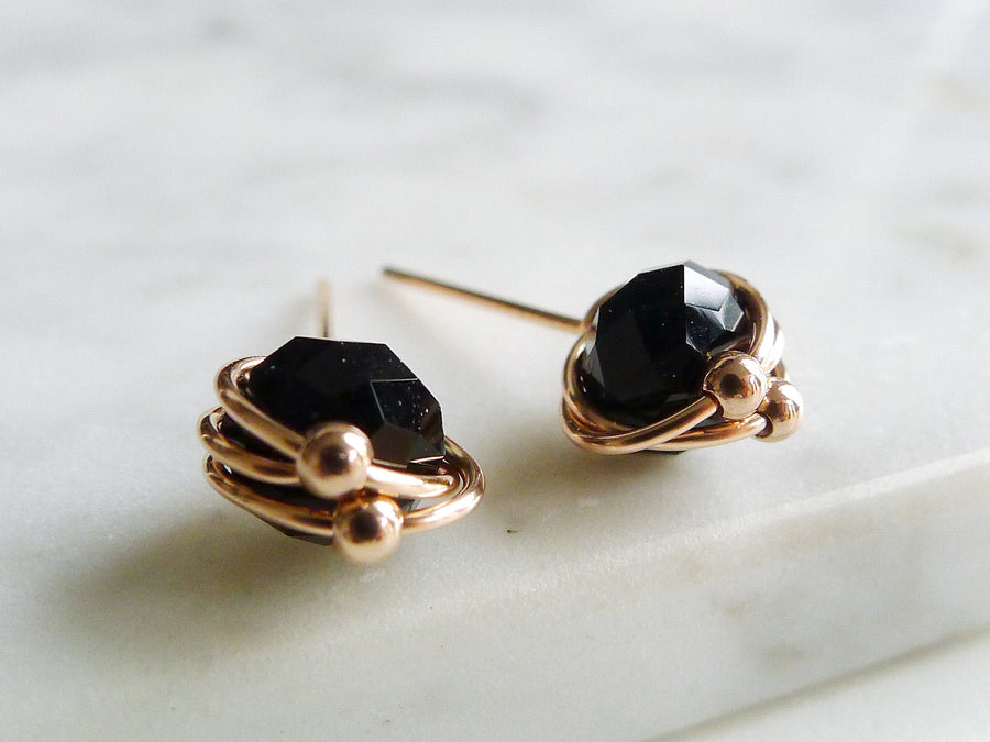 Atom Earstuds / Austrain Crystal | Jet Black