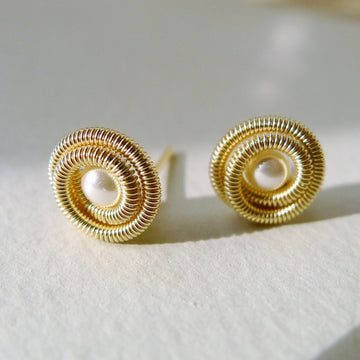 Koru-inspired Pearl Earrings