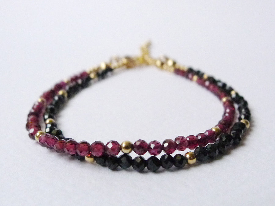 Allysha Stacking Bracelet / Red Garnet