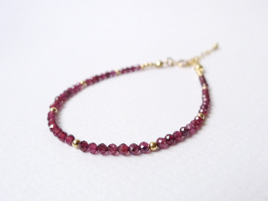 Allysha Stacking Bracelet / Red Garnet