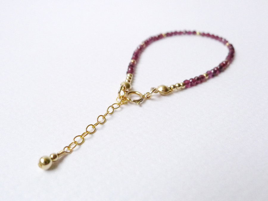 Allysha Stacking Bracelet / Red Garnet